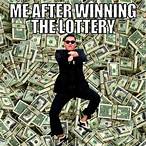 thinking that he would win the lottery